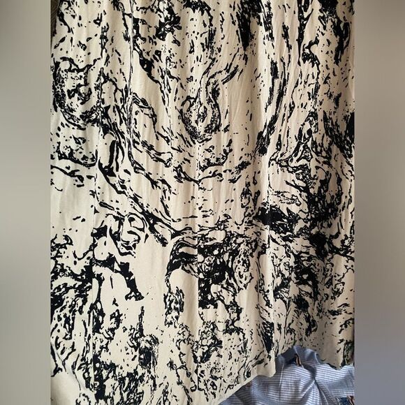 Rachel Pally Maxi Dress  Beige/Black Sz S Abstract Cold Shoulder Calf Length - Picture 8 of 11